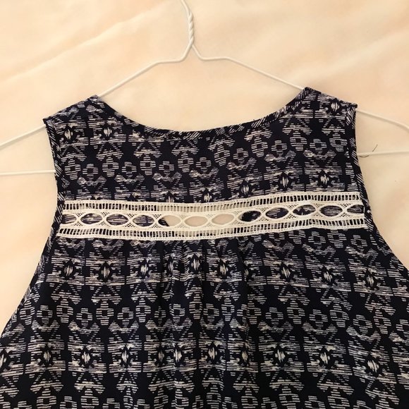 Papermoon Sleeveless Blouse Navy / White PM - Picture 8 of 11